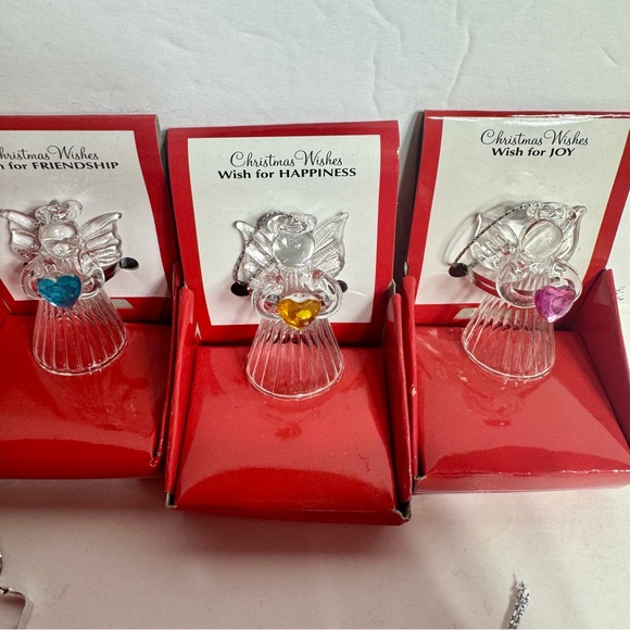 Lot of 10 Ganz glass angels. Adorable glass Christmas angels each in its display - Picture 5 of 11